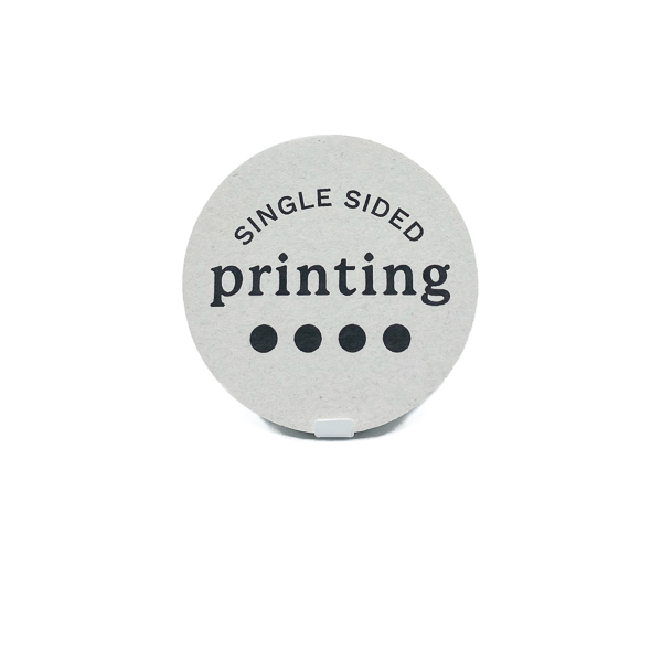 3.5 in Round Black Single Printing