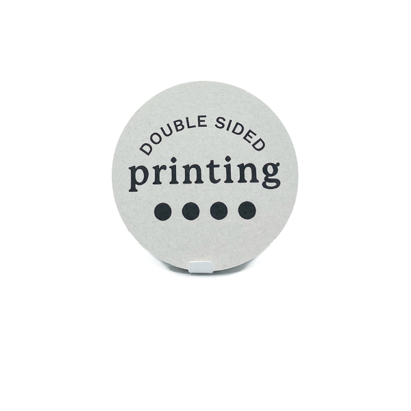 3.5 in Round Black Double Printing