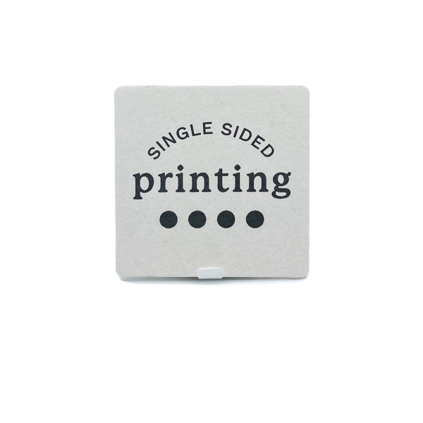 3.5 in Square Black Single Printing