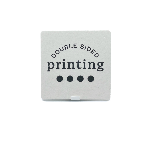 3.5 in Square Black Double Printing