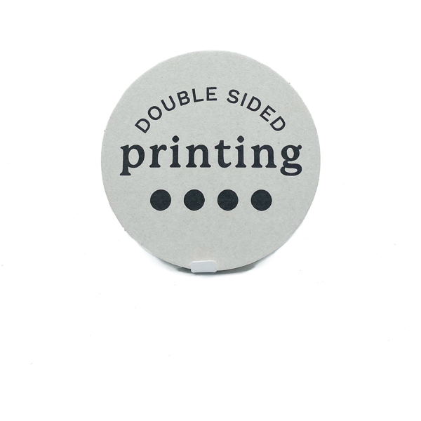 4 in Round Black Double Printing