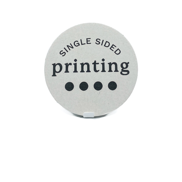 4 in Round Black Single Printing