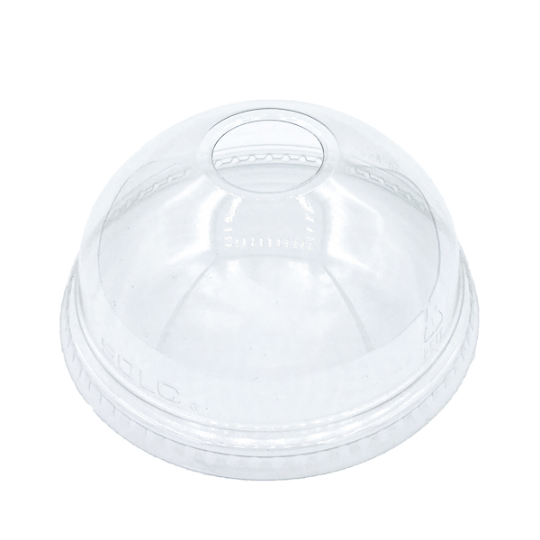Dome Lid with Hole - 12-24oz